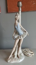 Nao Llandro lampe porcelaine biscuit danseuse ballerines Espagne 45cm