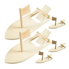  5 Pcs Jouet Bateau Artisanat En Bois Pour Les Enfants Petit Voilier