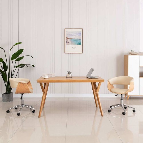 Bois courbé chaise pivotante - bois,