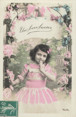 Lot cartes postales baiser - cartes,