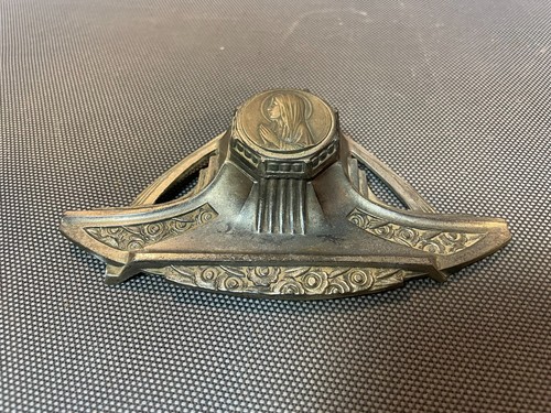 Ancien petit encrier bureau - encrier,