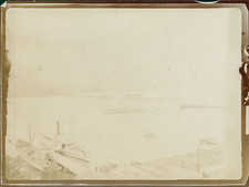 Suisse, Genève Vue du Pont prise de l'Hôtel du Parc  Vintage silver print. 