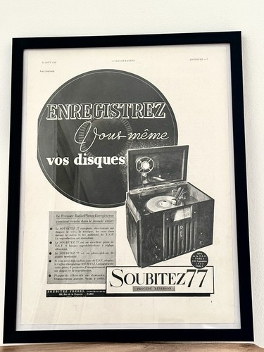 Affiche vintage phonographe