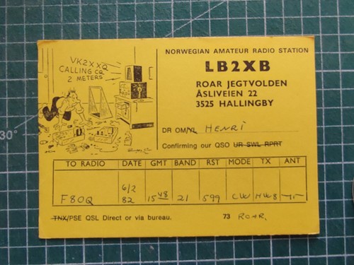 Br0957 carte radio amateur qsl - carte,