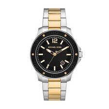 Montre Homme MICHAEL KORS NOLAN MK9095 Acier Inoxydable Noir D'or Sub 50mt