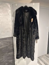 Manteau fausse fourrure Noire Oversize Label PLT