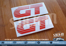 205 GT 2 Autocollants Stickers Monogramme Rouge Red