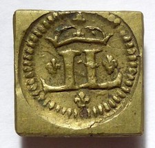 Louis XV Poids monétaire pour le 1/2 Louis d’or aux 2 L