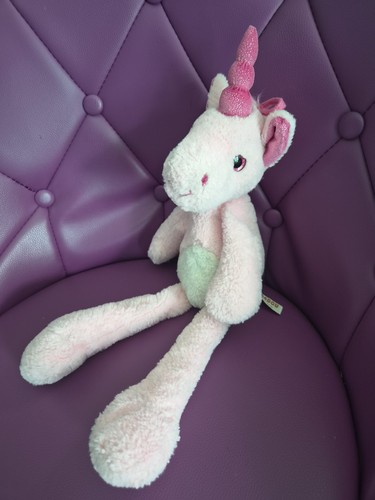 Doudou peluche licorne rose - doudou,