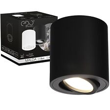 Spot de plafond Plafonnier Réglable MALDA Noir IP20 GU10 230V Rond EDO