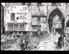 LA CHARITE-sur-LOIRE (58) AUBERGE de la POULE NOIRE / Oblitération ECOLE en 1987