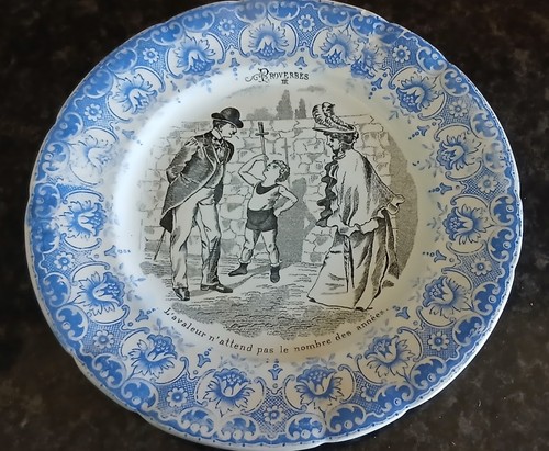 Ancienne assiette parlante