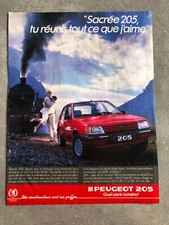 publicité de presse 1986 PEUGEOT 205 Quel sacré Numéro !