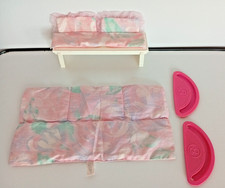 BARBIE accessoires Maison FOLD N' FUN Canapé draps coussin charnière 1992 Mattel
