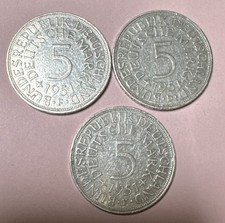 3 Pièces de 5 DEUTSCHE MARK