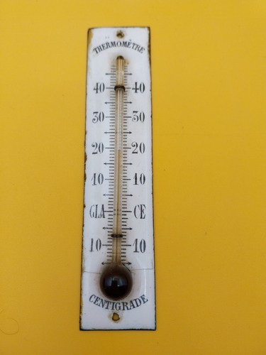 Ancien thermomètre tole - ancien, en