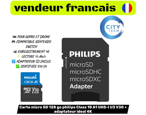 Carte micro 128 - sd, philips