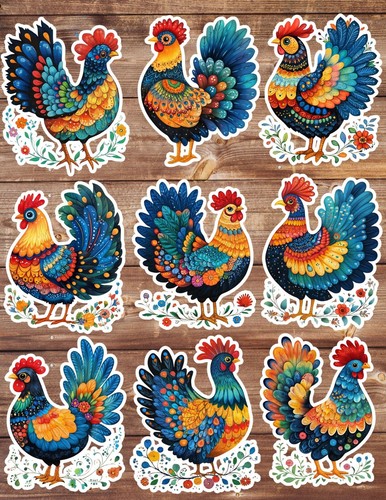 Patterned chicken die cut - die,