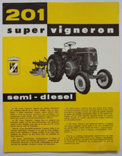 prospectus brochure tracteur SFV 201 super vigneron Société Française VIerzon
