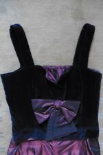 Haut bustier de soirée Eva Tralala en velours noir et taffetas rouge Taille 2