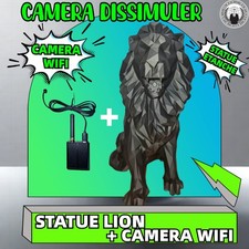 Statue Lion Caméra Wifi 4k