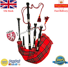 Great Highland Bagpipes Rosewood with Black & Silver Accents + Practice Chanter