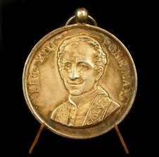 Médaille argent papale Pape Pope Papa Pius Pie IX Léo XIII Vatican silver medal