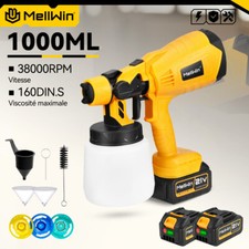 Pistolet à Peinture électrique Pulvérisateur de Peinture sans Fil 1000ml