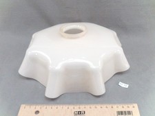 abat jour ancien en opaline blanc rosé Ø 25,9 cm à collerette  (DF32)