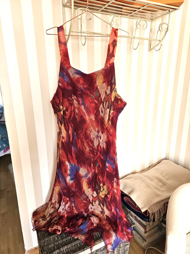 Robe soie multicolore - multicolore, t