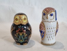 2 HIBOUX porcelaine par