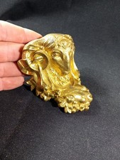 B 48 Bronze Ameublement Quincaillerie Meuble Tête Bélier Mouton Guirlande XIXe