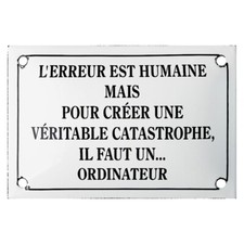 Plaque émaillée humoristique