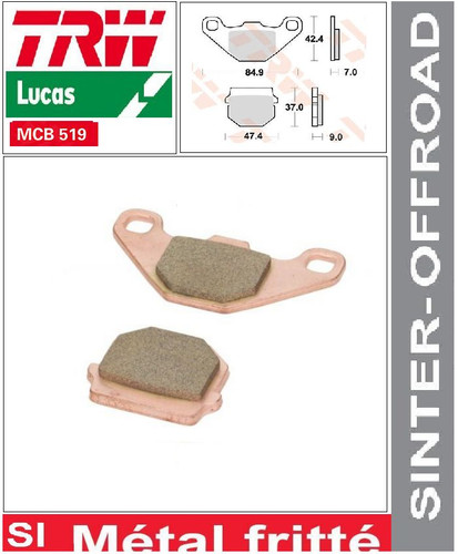 Plaquettes frein avant trw - 2,