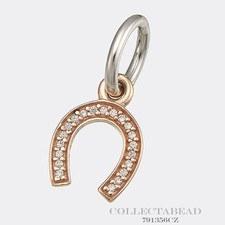 Authentic Pandora 14K Rose Gold Hanging Horseshoe Pendant   791356CZ