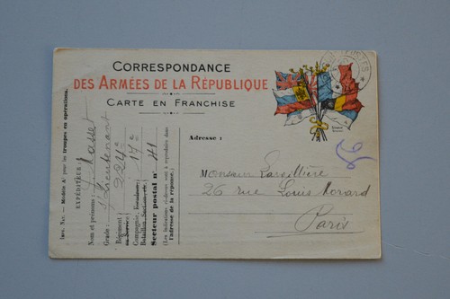 Carte postale franchise - carte,