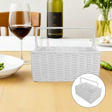  Panier De Rangement Vaisselle Imitation Rotin Porte Couverts Cuisine