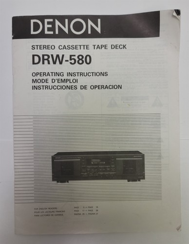 Denon drw 580 cassette - denon, tape