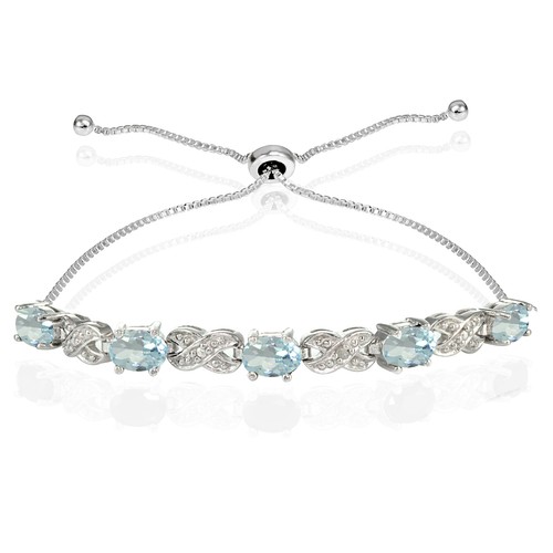 Argent sterling bleu - argent,