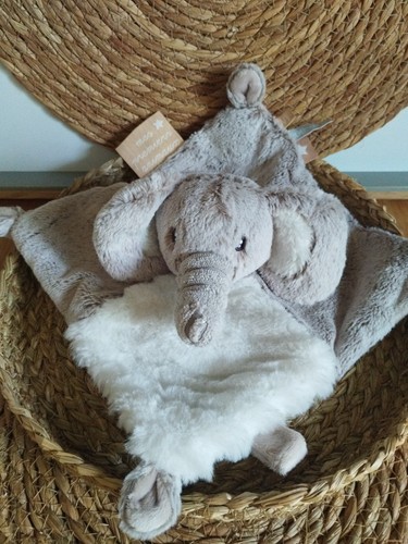 Doudou plat éléphant - , beige