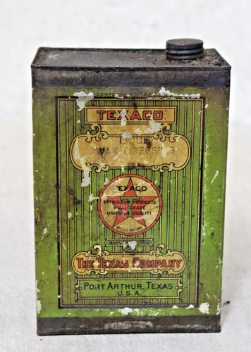 Antique texaco oil can - texaco, port