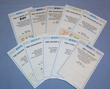 COLLECTOR : lot de 11 etiquettes prix velo MBK , gamme VTT