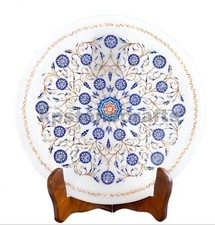 Plaque d'incrustation de marbre faite à la main avec pierres semi-précieuses ...