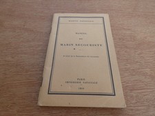GUERRE ALGERIE MARINE NATIONALE Manuel du Marin Secouriste daté 1949