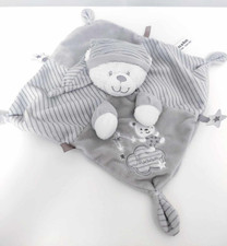 Doudou Plat Carré Ours Blanc