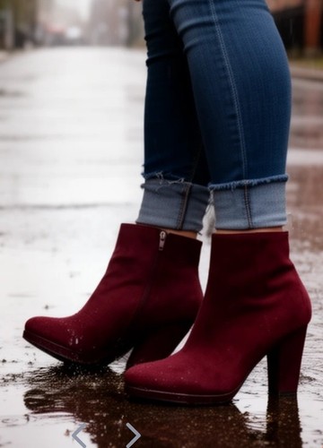 Bottines hautes nubuck couleur - bottines,