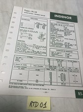 Fiche technique moteur diesel INDENOR XLD ( Peugeot 204 BD ) RTD édition 1970