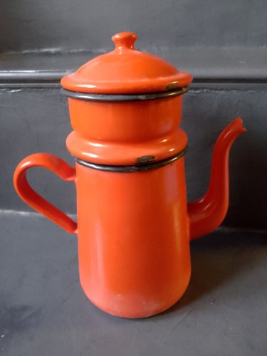Cafetière émaillée ancienne - cafetiÈre,