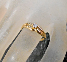 Bague solitaire or jaune  18K