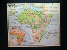 FA054 Rare Carte scolaire